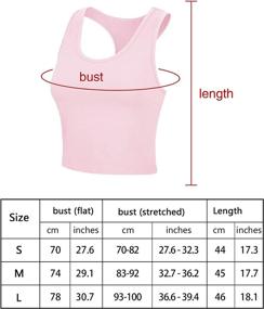 img 2 attached to Women's Basic Sleeveless Racerback Crop Tank Top - Short Sports Crop Top Set of 3