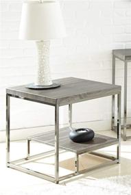 img 1 attached to 🔲 Steve Silver Company Lucia End Table - 24x24x24 - Grey