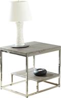 🔲 steve silver company lucia end table - 24x24x24 - grey logo