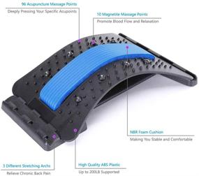 img 2 attached to Восстановите ваши спину: Многоуровневый растяжитель и массажер для облегчения боли – синий