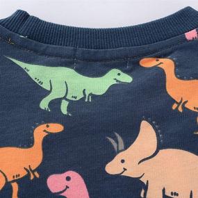 img 2 attached to Elephant Long Sleeve Cotton Boys 🐘 Sweatshirt: Cute Toddler Tops Tee for Outdoor Outfits