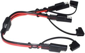 img 1 attached to 🔌 LIXINTIAN 10AWG SAE DC Power Automotive Connector Cable Y Splitter 1 to 2 SAE Extension Cable - 40cm | Ideal for Solar Battery Connection and Transfer Solutions