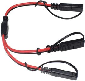 img 2 attached to 🔌 LIXINTIAN 10AWG SAE DC Power Automotive Connector Cable Y Splitter 1 to 2 SAE Extension Cable - 40cm | Ideal for Solar Battery Connection and Transfer Solutions