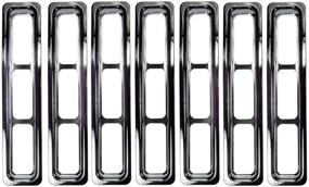 img 1 attached to 🚙 Chrome Grille Insert Kit for 1997-2006 Jeep Wrangler TJ by Rugged Ridge 11306.02