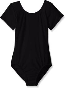 img 1 attached to 🩰 Stylish Jacques Moret Girls Dance Short Sleeve Basic Leotard for Graceful Moves