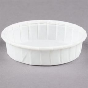 img 1 attached to 🥣 Dart Solo SCC100S 1oz Squat White Paper Souffle Portion Cup - Упаковка из 250 штук.