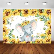 🐘 comophoto 7x5ft elephant sunflower backdrop | baby shower decorations | sunflower little peanut backdrops | kids newborn birthday party banner | cake table decorations | photography background logo