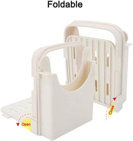 img 1 attached to 🍞 DSDecor Foldable Bread Slicer: Effortlessly Cut Perfect Bread Slices with 5 Adjustable Thicknesses!