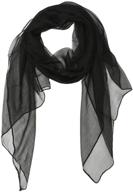 🧣 women's accessory: black solid color scarf by wrapables logo