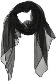 img 4 attached to 🧣 Women's Accessory: Black Solid Color Scarf by Wrapables