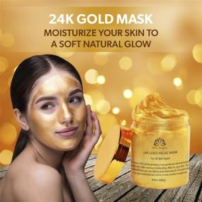 img 1 attached to 🌟 24K Gold Facial Mask by White Naturals - Rejuvenating Anti-Aging Face Mask for Flawless Skin, Minimizes Fine Lines & Wrinkles, Clears Acne, and Moisturizes Skin