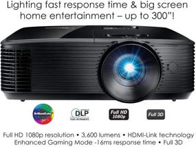 img 3 attached to 🎥 Optoma HD146X High Performance Projector for Movies & Gaming, Bright 3600 Lumens, DLP Single Chip Design, Enhanced Gaming Mode with 16ms Response Time