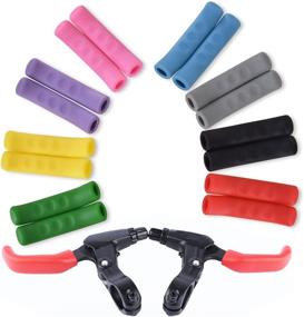 img 4 attached to FEIBANG 8 Pairs Bicycle Brake Lever Covers: Universal Silicone Sleeve for Enhanced Brake Lever Grip