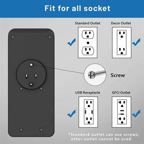 img 1 attached to 🔌 SOKETPUG 11 in 1 Outlet Extender: Surge Protector with 9 AC Outlets, 2 USB Ports, Phone Holder - Black