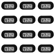 mini digital electronic thermometer hygrometer - 12 pack for indoor monitoring in humidifiers, greenhouses, gardens, basements logo
