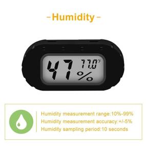 img 2 attached to Mini Digital Electronic Thermometer Hygrometer - 12 Pack for Indoor Monitoring in Humidifiers, Greenhouses, Gardens, Basements
