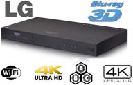 lg uhd region-free blu ray disc dvd player - dual hdmi - 2d/3d - wi-fi - 2k/4k - pal/ntsc - usb - 100-240v 50/60hz - world-wide use - includes 6 feet multi system 4k hdmi cable logo