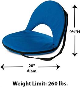 img 1 attached to 🪑 Bright Blue 5-Position Folding Chair: Adjustable Strap, Comfortable Seat for Kids and Adults on Ground and Floor