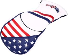 img 2 attached to 🏌️ Premium 4-piece USA Stars and Stripes Golf Head Cover Set - Synthetic Leather with Embroidery for Driver, Fairway Wood, and Hybrid Clubs