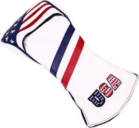 img 3 attached to 🏌️ Premium 4-piece USA Stars and Stripes Golf Head Cover Set - Synthetic Leather with Embroidery for Driver, Fairway Wood, and Hybrid Clubs