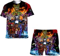 fnaf large boys' clothing set: freddy summer nights t-shirt logo