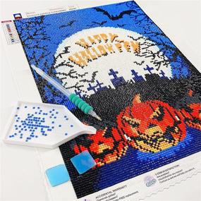 img 1 attached to Diamond Painting Halloween Embroidery 11 8X15 7 Painting, Drawing & Art Supplies