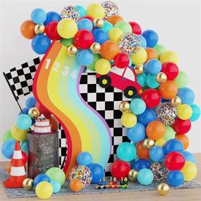 img 2 attached to 🎈 DUBEDAT 151 Piece Balloon Garland Kit - 8 Colors Including Confetti Balloons for Rainbow Party, Carnival, Circus, Fiesta, Wedding, Baby Shower, Anniversary, and Birthday Party Decorations