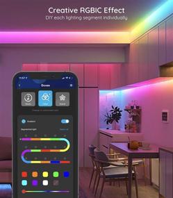 img 2 attached to 🌈 Govee 32.8ft RGBIC LED Strip Lights | WiFi Color Changing LED Lights with Segmented Control | Compatible with Alexa and Google Assistant | Music LED Lights for Bedroom, Kitchen, Christmas Party | Waterproof 2x16.4ft