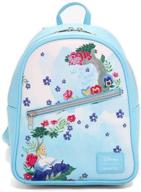 loungefly disney wonderland watercolor backpack: explore a whimsical disney escape! logo