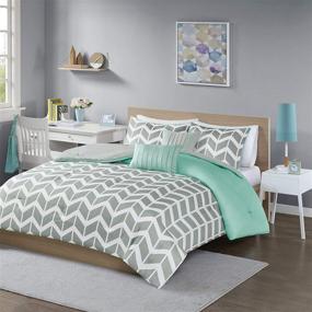 img 2 attached to 🛌 Nadia Comforter Set, Twin/Twin XL, Teal - Intelligently Designed