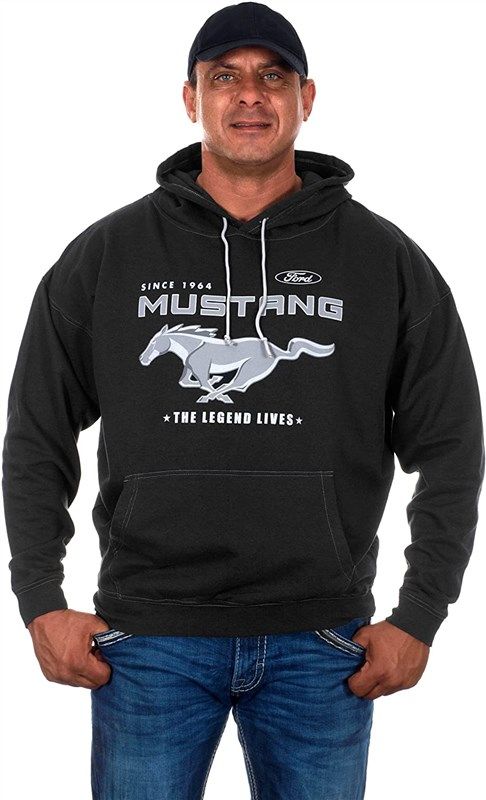 mustang hoodies exclusive american clg2 black automotive enthusiast merchandise and apparel logo