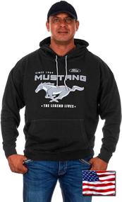 img 3 attached to 🚗 Ford Mustang Men's Hoodies - 5 Styles: Pullovers & Full Zip Up by Jh Design