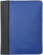 visconti two tone leather bi fold wallet logo