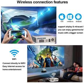 img 3 attached to EUG LCD Bluetooth HDMI Projector 6200 Lux High Brightness Wireless Home Cinema Theater Video Projectors Support Full HD 1080P Airplay WiFi
