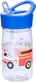 img 4 attached to 🥤 Heroes Reusable Water Bottle for Kids - 16 Ounce, Straw Top, Carrying Handle, Perfect Size for School or Travel, Easy to Clean, BPA-free - Olive Kids