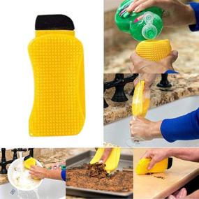 img 2 attached to 🧽 2 Pcs Silicone Sponges: Odor-Free Kitchen Dish Scrubbers & Miracle Sponge