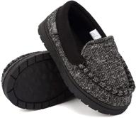 👟 black outdoor protection toddler moccasin slippers for boys - size 23 (u7gsdwlfx d) logo