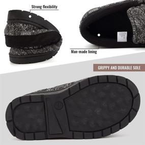 img 2 attached to 👟 Black Outdoor Protection Toddler Moccasin Slippers for Boys - Size 23 (U7GSDWLFX D)