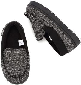 img 3 attached to 👟 Black Outdoor Protection Toddler Moccasin Slippers for Boys - Size 23 (U7GSDWLFX D)