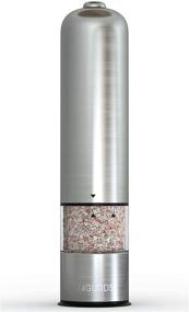 img 2 attached to Electric Salt & Pepper Grinder Set - Automatic, Refillable, Battery Operated Stainless Steel Spice Mills with Light - One-Handed Push Button Peppercorn Grinders & Sea Salt Mills