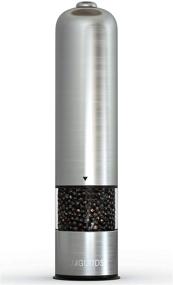 img 3 attached to Electric Salt & Pepper Grinder Set - Automatic, Refillable, Battery Operated Stainless Steel Spice Mills with Light - One-Handed Push Button Peppercorn Grinders & Sea Salt Mills