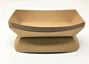 img 3 attached to Miracle Kraft Paper Food Tray - 3lb Size (Pack of 100) | Disposable, Recyclable & Fully Biodegradable | Made in USA