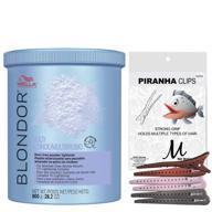 wella blondor multi blonde lightening powder 28.2 oz and ⚡ m hair designs piranha hair clips set (bundle - 2 items) logo