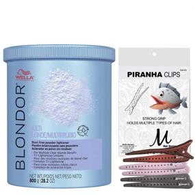 img 3 attached to Wella Blondor Multi Blonde Lightening Powder 28.2 oz and ⚡ M Hair Designs Piranha Hair Clips Set (Bundle - 2 items)