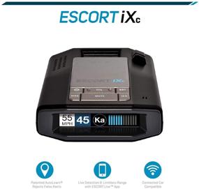 img 1 attached to Escort IXC Radar Detector - Enhanced Range, WiFi Connectivity, Car Compatibility, Auto-Learn Protection, Voice Alerts, Multi-Color Display, Model: 0100039-1