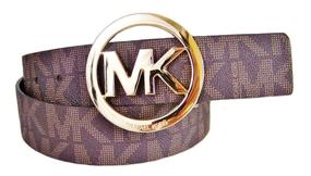 img 1 attached to Michael Kors Signature Monogram Buckle Women's Accessories for Belts