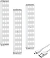 convenient and efficient led closet lights: motion sensor, usb rechargeable, dimmable, wireless - 3 pack logo