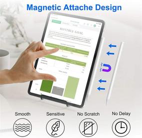 img 1 attached to 🖊️ Palm Rejection Stylus Pen for iPad by SPEATE: Active Touch Screen Digital Pencil for Apple iPad (2018-2020)