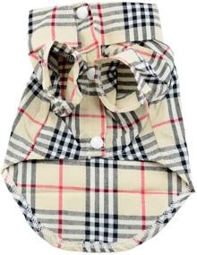 img 4 attached to 🐶 Brccee AC Plaid Pet Fashion Shirt for Dogs - Size L