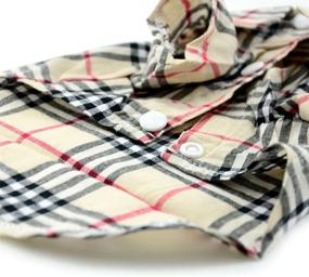 img 1 attached to 🐶 Brccee AC Plaid Pet Fashion Shirt for Dogs - Size L